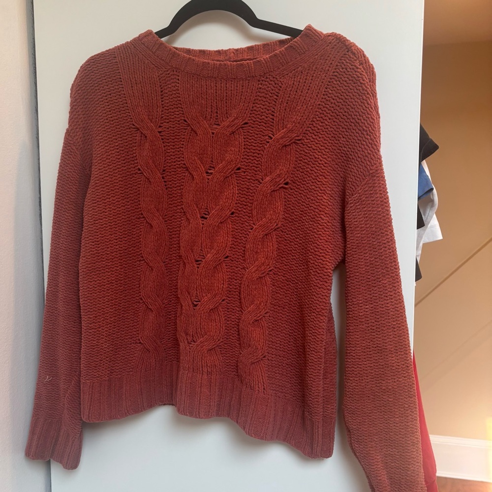 American Eagle Outfitters Brown Crew Neck Sweater